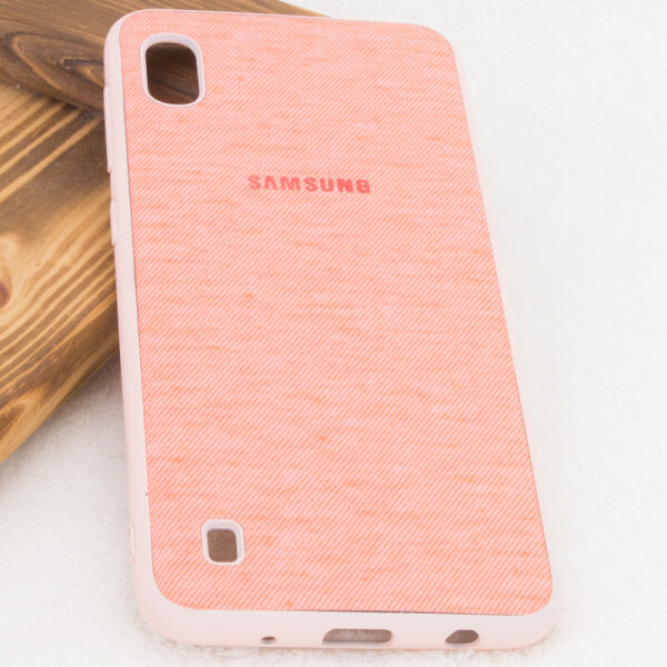 

TPU чехол Textile Logo для Samsung Galaxy A10 (A105F) Розовый (126105)