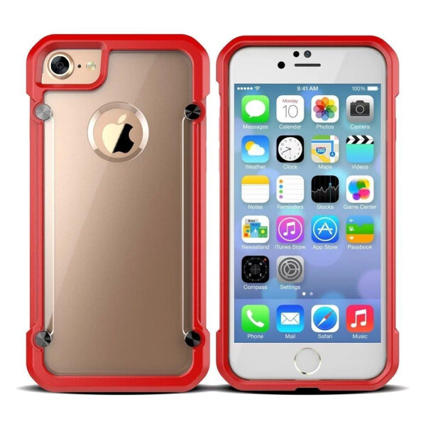 

Чехол прозрачный противоударный Unicorn Beetle для Iphone 7/8/SE 2020 Red