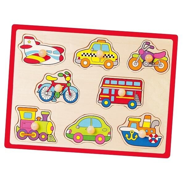 

Пазл-вкладыш Транспорт Viga Toys 22,5х30х1 см Разноцветный