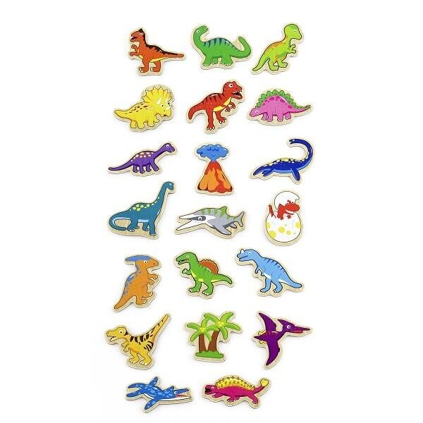 

Набор магнитных фигурок Динозавры 20 шт Viga Toys 21х19х5 см Разноцветный