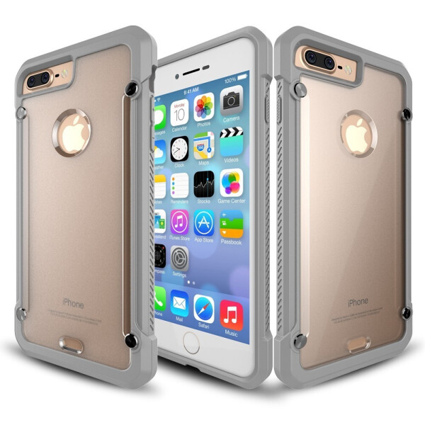 

Чехол Unicorn Beetle противоударный для Iphone 7/8 Plus Grey + Transparent