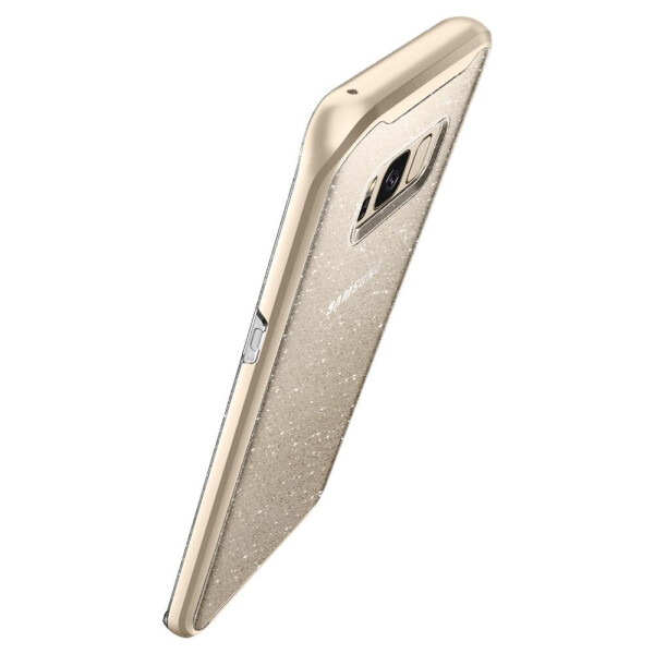 

Чехол прозрачный с блестками Spigen Neo Hybrid Crystal Glitter для Samsung Galaxy S8 Plus Gold Quartz