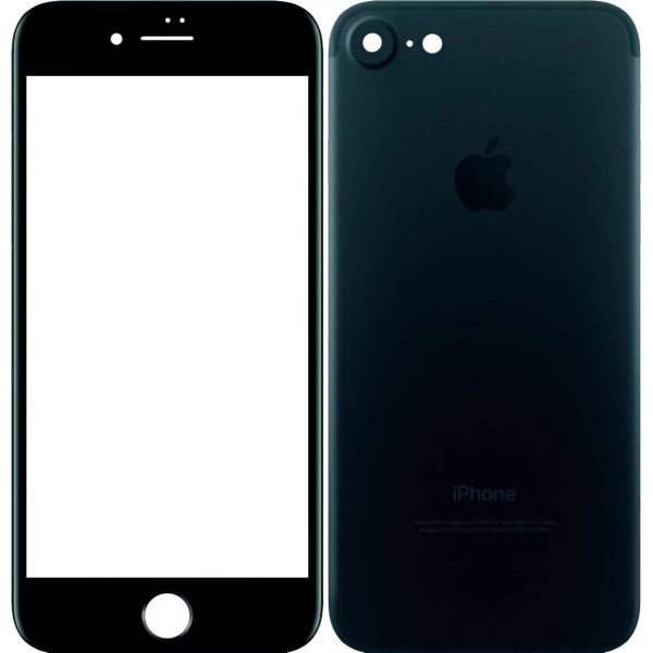 

TOTO Metal Tempered Glass 0.2 mm front and back iPhone 7 Black