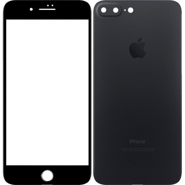 

TOTO Metal Tempered Glass 0.2 mm front and back iPhone 7 Plus Black