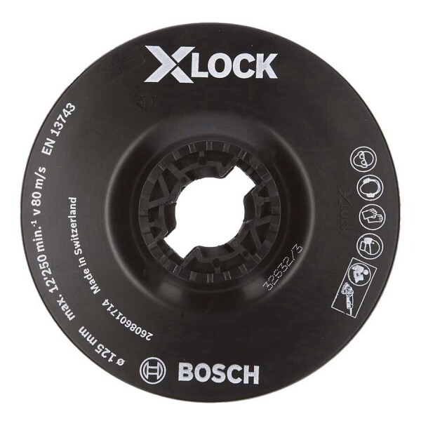 

Опорная тарелка Bosch X-Lock с зажимом 125 мм мягкая (2608601714)