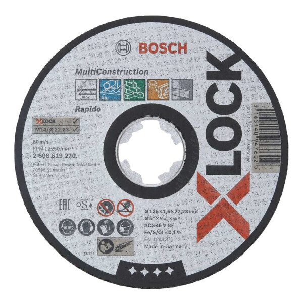 

Отрезной круг Bosch X-LOCK Multi Material (2.608.619.270)