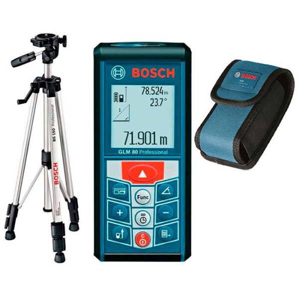 

Лазерный дальномер Bosch GLM 80 + BT 150 (06159940A1)