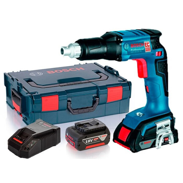 

Аккумуляторный шуруповерт Bosch GSR 18 V-EC TE + з/у AL 1860 CV + 2 x акб GBA 18V 5 Ah + чемодан L-boxx (06019C8001)