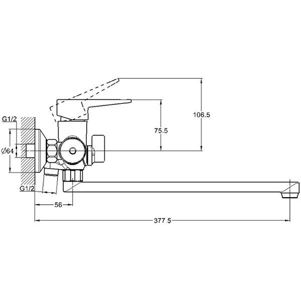 

Смеситель для ванной G-lauf NUD7-A045