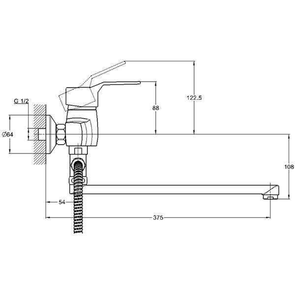 

Смеситель для ванной G-lauf ZDN6-A183