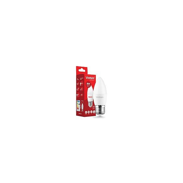 

Лампа светодиодная Vestum C37 8W 4100K 220V E27 (1214394415)