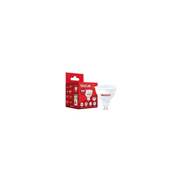 

Лампа светодиодная Vestum Mr16 8W 4100K 220V Gu5.3 (1214397645)