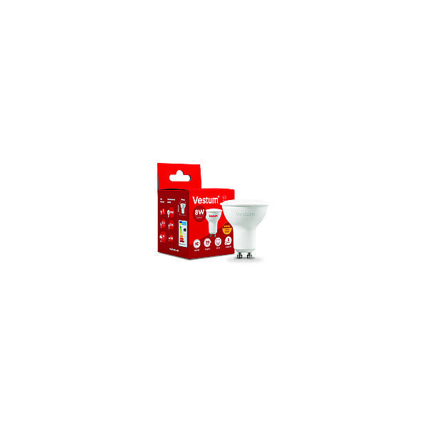 

Лампа светодиодная Vestum Mr16 8W 3000K 220V Gu10 (1214397630)