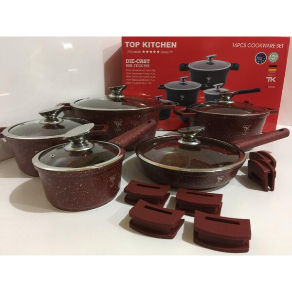 

Набор посуды 16 предметов Top Kitchen TK00023 мраморное покрытие