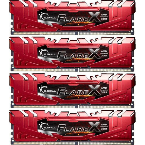 

G.Skill Flare X DIMM Kit 32GB (4x 8GB) DDR4-2400MHz CL15 (F4-2400C15Q-32GFXR)