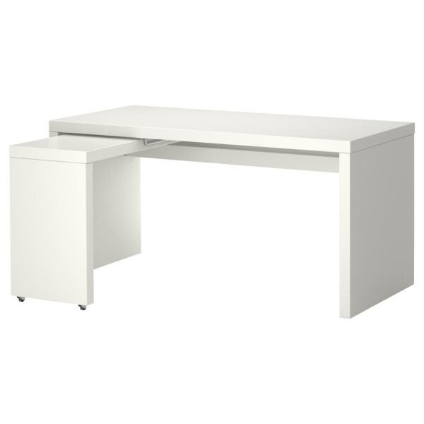 

IKEA MALM (702.141.92) Стол с выдвижной панелью, белый