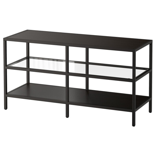 

IKEA VITTSJO (703.034.28) Тумба под ТВ, черно-коричневый, стекло