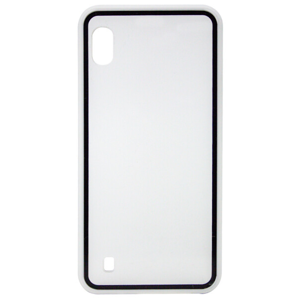 

Прозрачный TPU+PC чехол Epic с цветным бампером для Samsung Galaxy A10 (A105F)