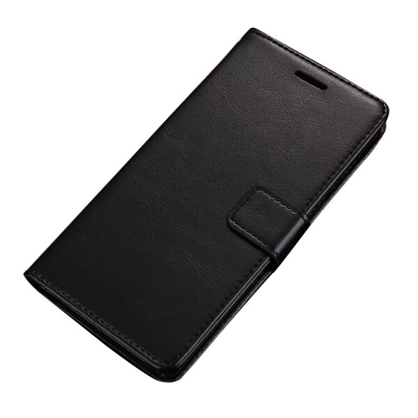 

Кожаный чехол книжка с визитницей для Meizu 15