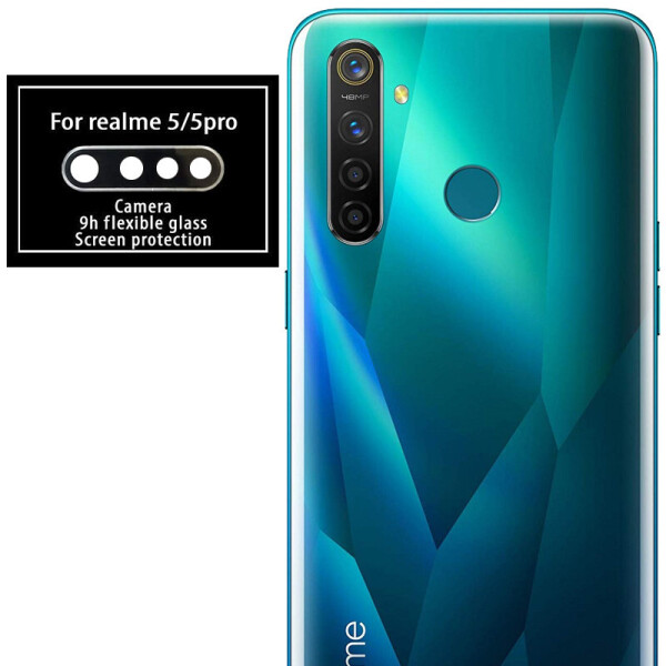 

Гибкое защитное стекло 0.18mm на камеру (тех.пак) для Realme 5 Pro / 5