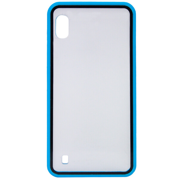 

Прозрачный TPU+PC чехол Epic с цветным бампером для Samsung Galaxy A10 (A105F)