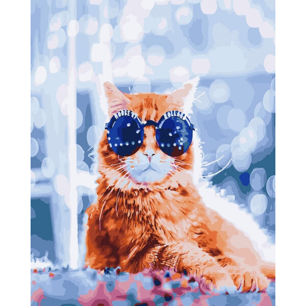 

Набор для творчества Brushme Картина по номерам. "Стильный кот в бокэ" GX26237