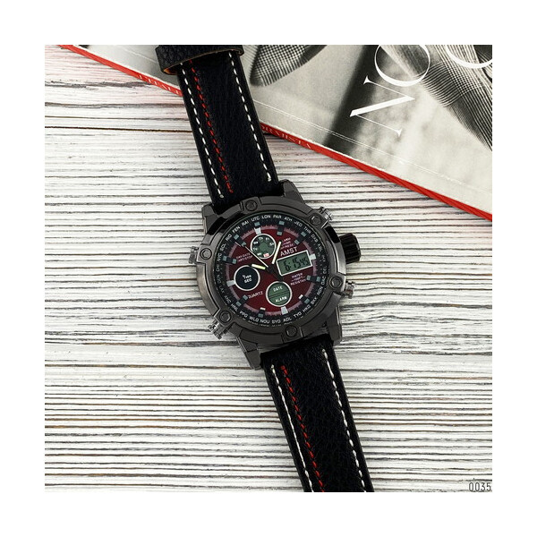 

Часы AMST 3022 Black-Red Fluted Wristband