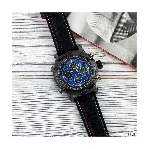 

Часы AMST 3022 Black-Blue Fluted Wristband
