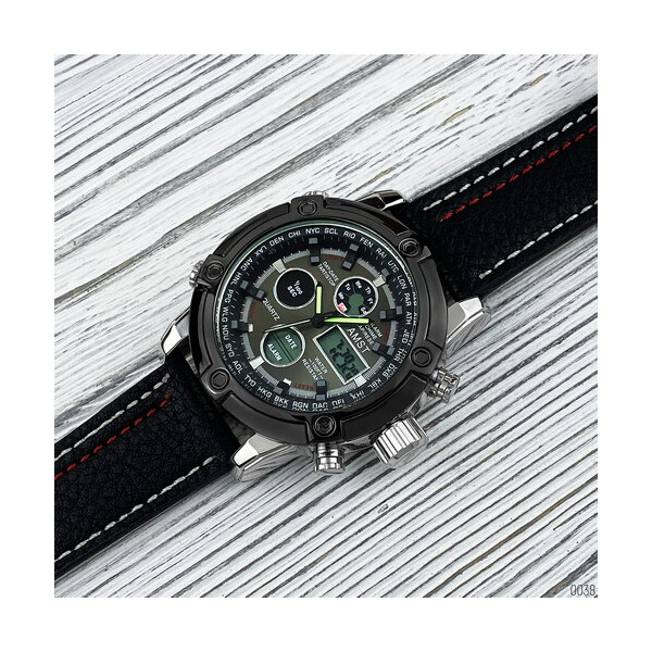 

Часы AMST 3022 Silver-Black Fluted Wristband