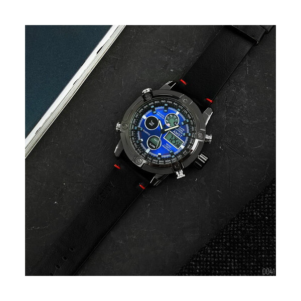 

Часы AMST 3022 Black-Blue Smooth Wristband