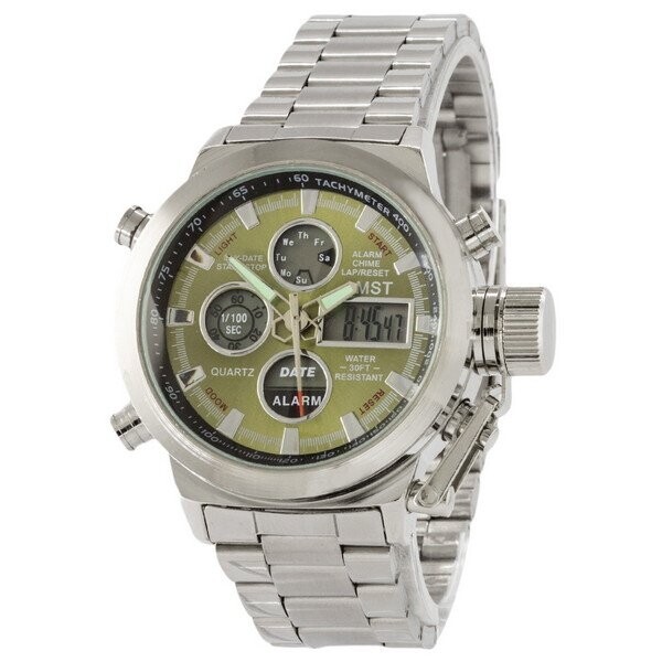 

Часы AMST Metall Silver-Green