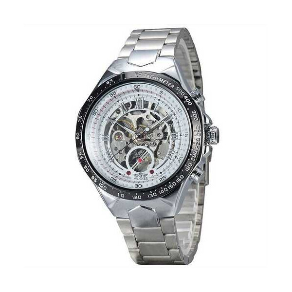 

Часы Winner 8067 Silver-Black-White Red Cristal