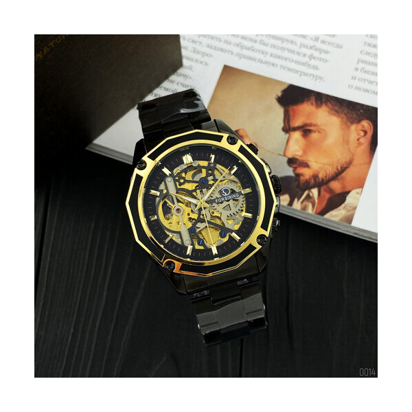 

Часы Forsining 8130 Black-Gold