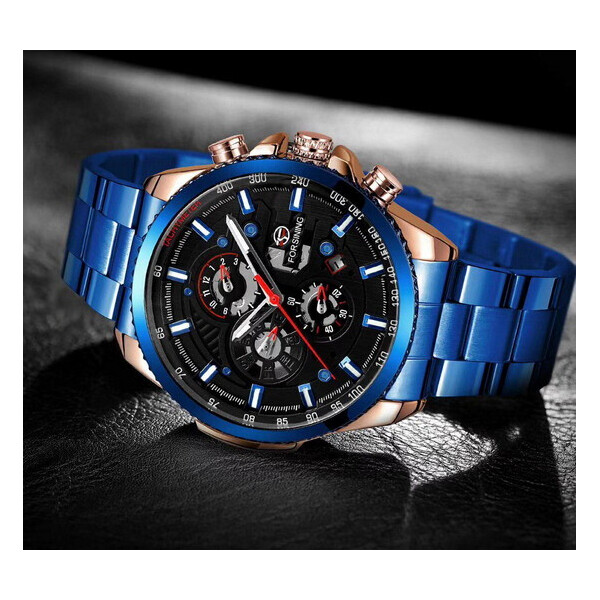 

Часы Forsining 1137 Blue-Cuprum-Black