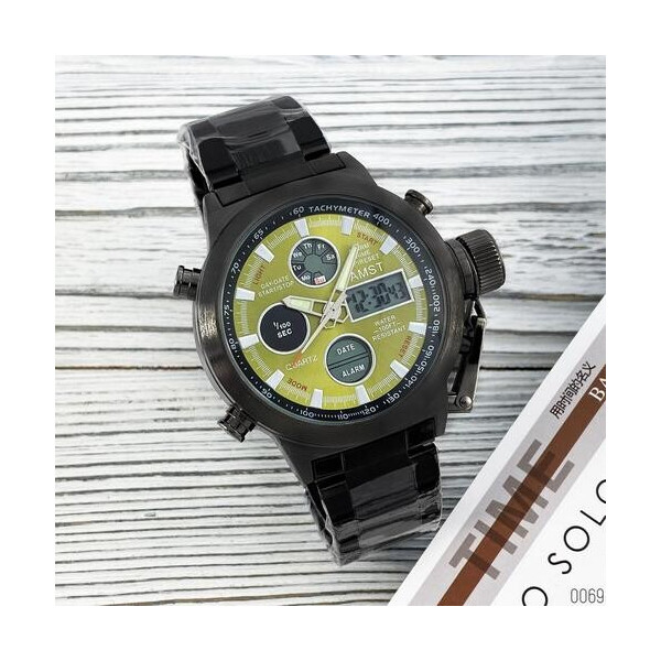 

Часы AMST 3022 Black-Green Metall
