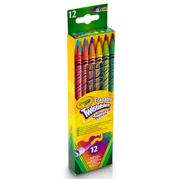 

Цветные карандаши Crayola с ластиками 12 шт (68-7508)
