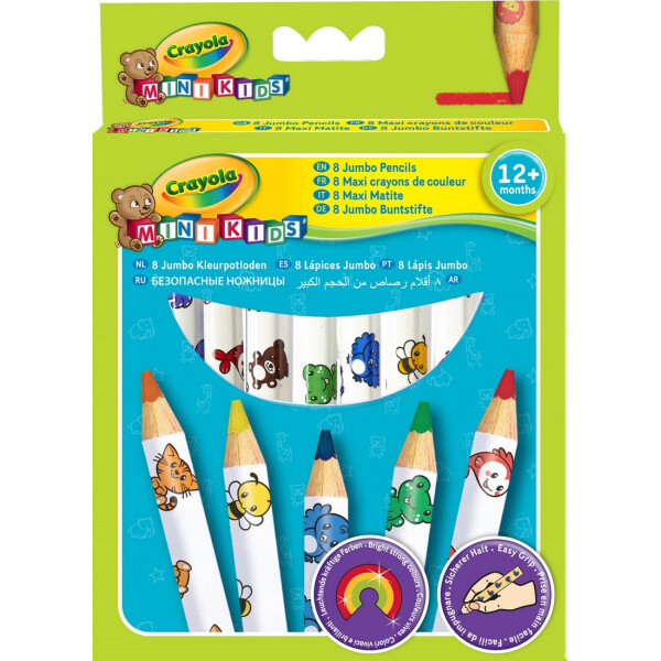 

Цветные карандаши Crayola Mini Kids из красного дерева 8 шт (3678)