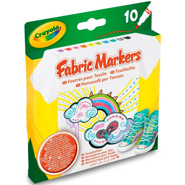 

Фломастеры для рисования по ткани Crayola 10 шт (58-8633)