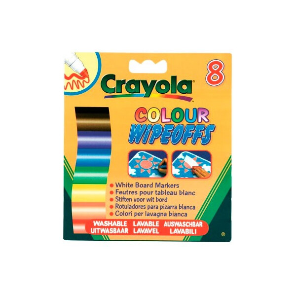 

Фломастеры для письма на доске Crayola Colour Wipeoffs 8 шт (8223)