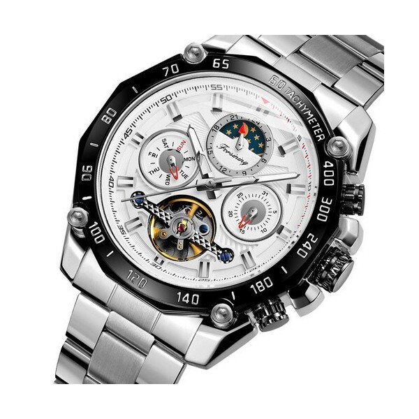 

Часы Forsining 6913 Silver-White-Black