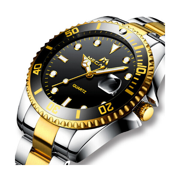 

Часы Megalith 0037M Silver-Gold-Black