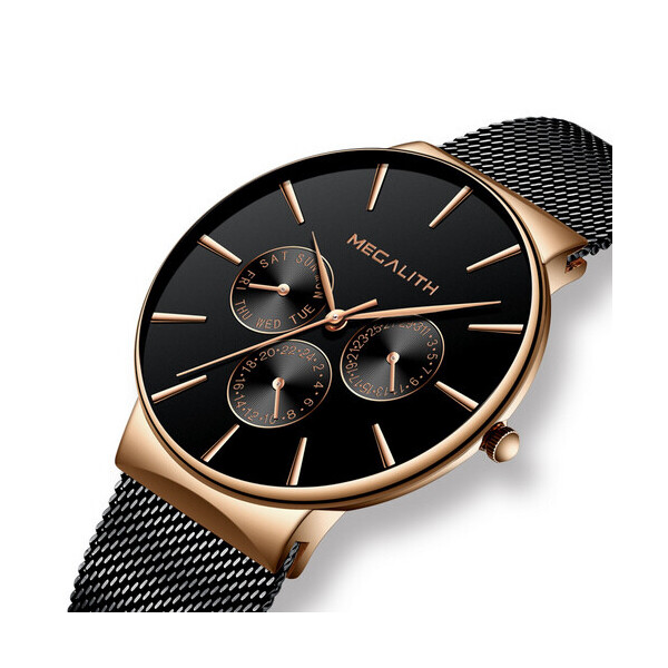 

Часы Megalith 0047M-6 Black-Gold