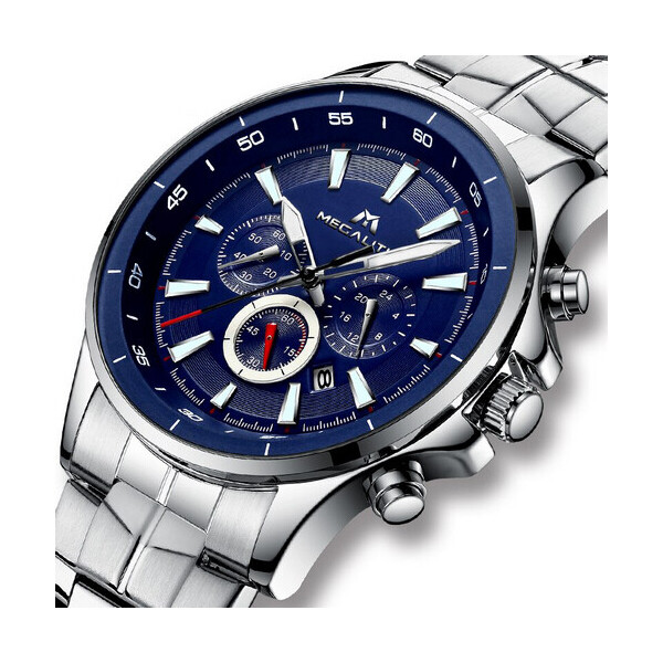 

Часы Megalith 0073M Silver-Blue