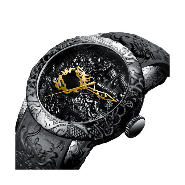

Часы Megalith 8041M All Black Dragon Sculpture