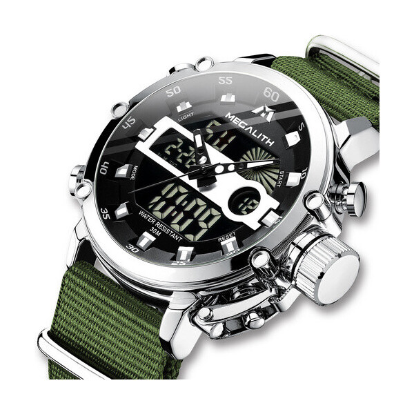 

Часы Megalith 8051M Green-Silver-Black