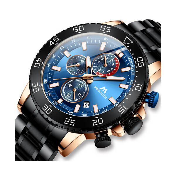 

Часы Megalith 8087M Black-Cuprum-Blue