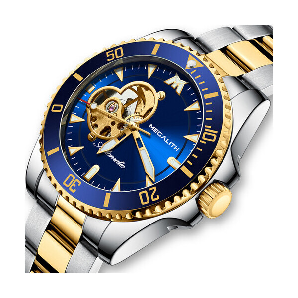 

Часы Megalith 8209M Silver-Gold-Blue