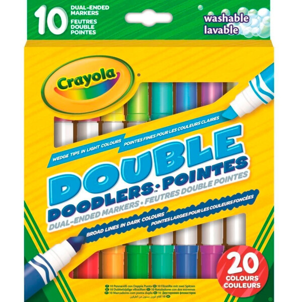 

Двухсторонние смываемые фломастеры Crayola Double Doodlers 10 шт (58-8311)