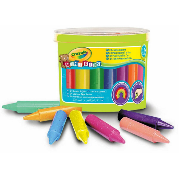 

Восковые мелки для малышей Crayola Mini Kids в бочонке 24 шт (0784)