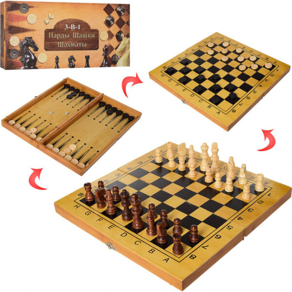 

Настольная игра Metr+ Шахматы 3 в 1 (162)